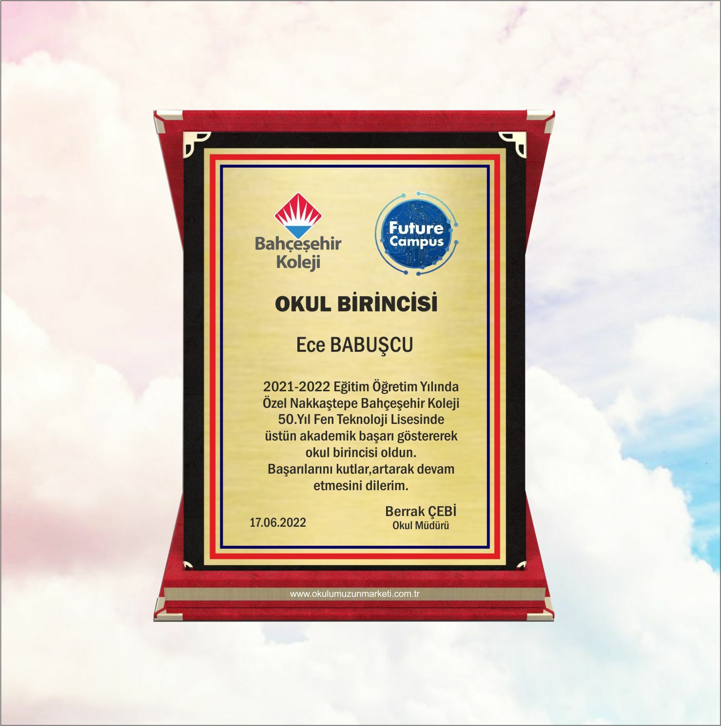 Kadife Kutulu Plaket 5