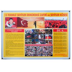 15 Temmuz Şehitler Panosu  70x100 cm