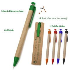 Tohumlu Promosyon Kraft Tükenmez Kalem