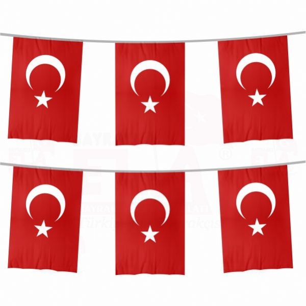 Kare İpe Dizili Bayraklar (1 Metre)