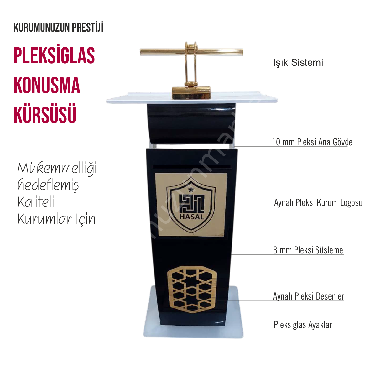 Pleksi Konuşma Kürsüsü